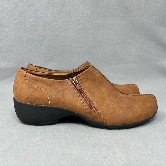 Naturalizer Women's Size 9M Jiggy Brown Faux Leather Ankle Booties Clogs - Picture 3 of 12